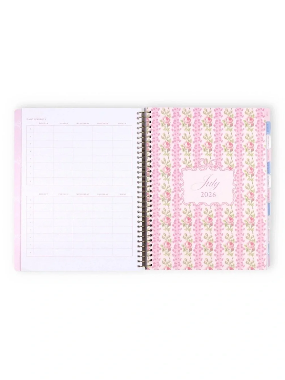 NWT LoveShackFancy x target yoobi ribbon Rosa teacher planner sterling dusk 🌸🎀🩷